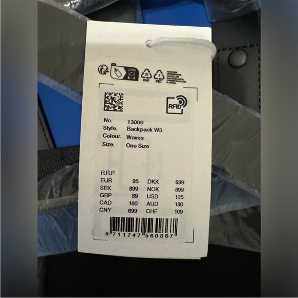 NWT Rains Large Waterproof Backpack - Picture 6 of 7